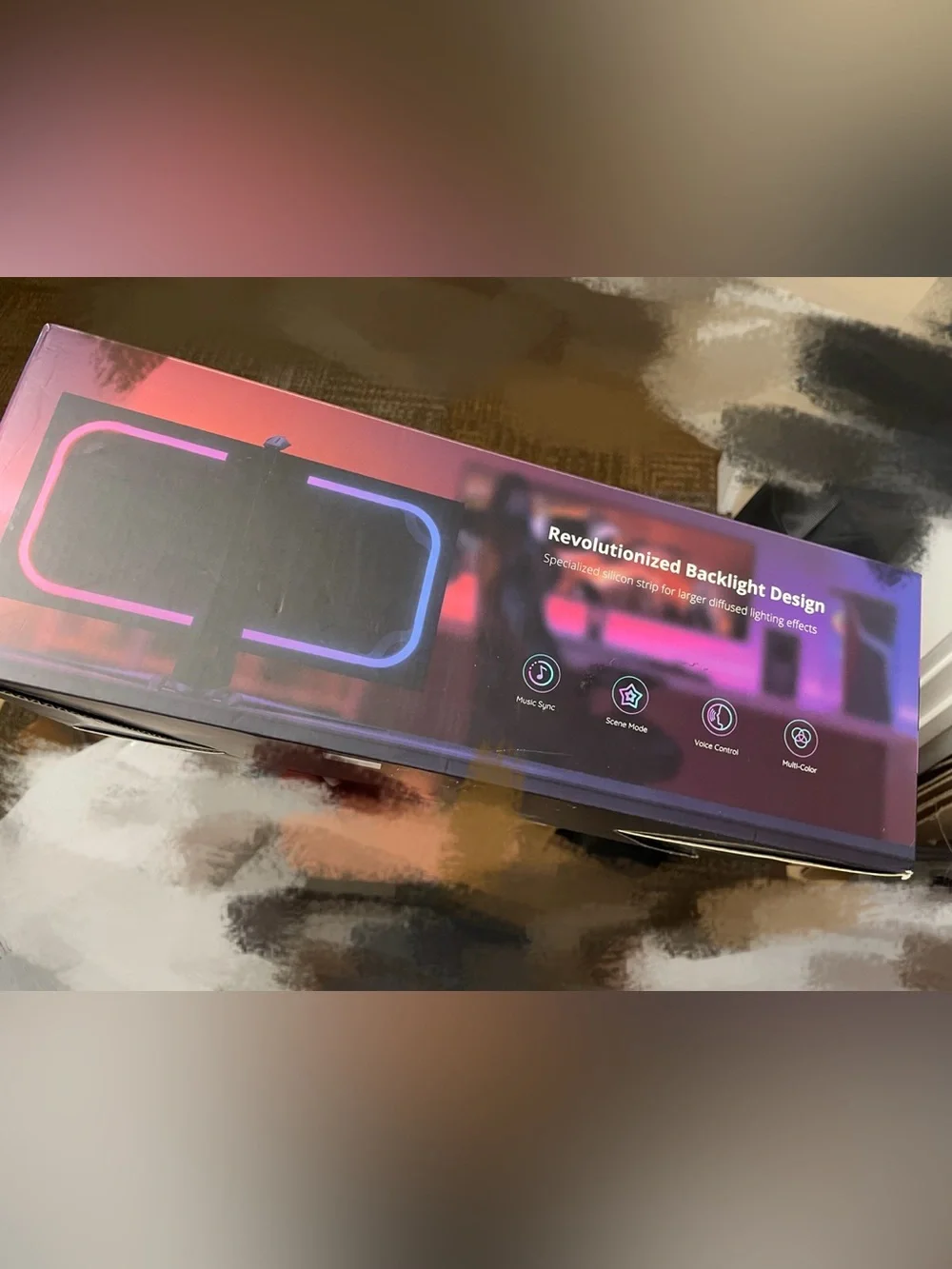Gaming Monitor - Black and Multicolor LED Display